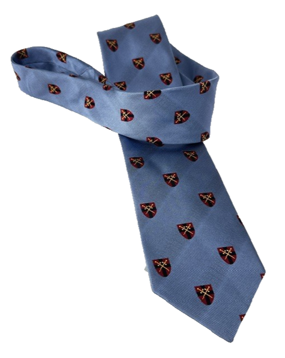 Jos A Banks Executive Collection Silk Necktie Shield Sword Crest Blue/Red preppy